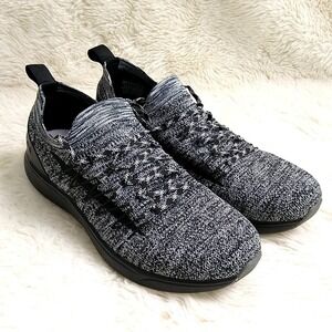 TRAQ by Alegria Sync Sneakers Womens 41 Black White Knit Walking Shoes